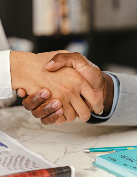 Business handshake representing partnership